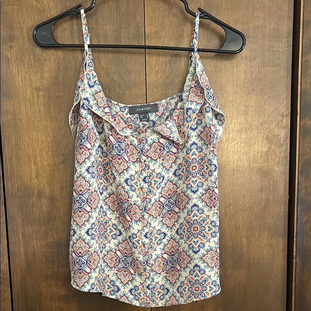 Patterned Spaghetti Strap Top